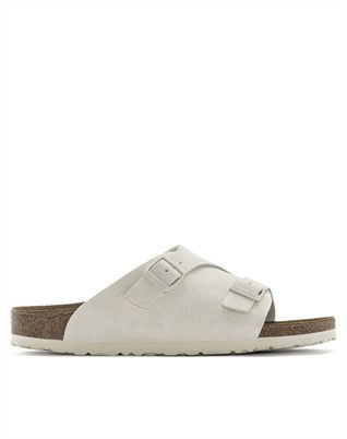 Zürich Suede Leather Sandal - Antique White